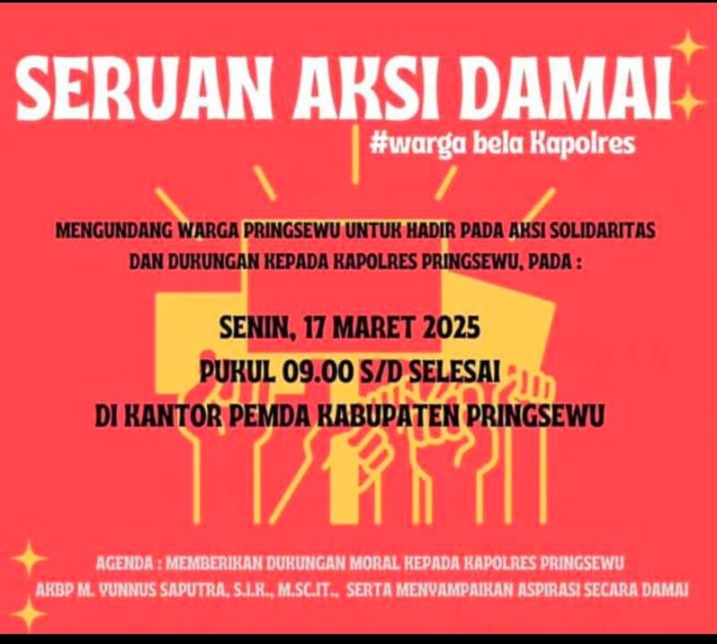 Seruan Aksi Damai DPC Apdesi Pringsewu | Dok. Istimewa.