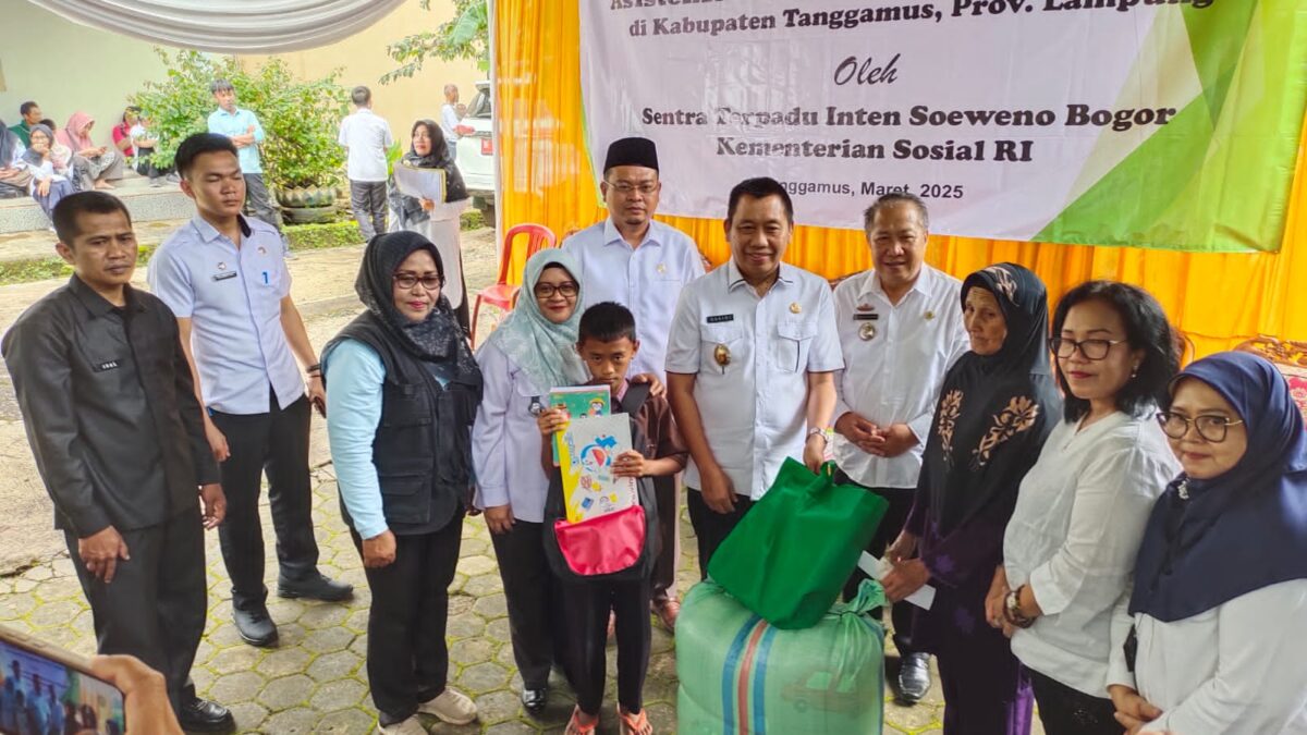 Penyaluran Atensi Kemensos di LKS Alamanda Tanggamus, Rabu 19 Maret 2025 | Dok. LKS Alamanda.