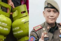 Kolase foto ilustrasi kelangkaan gas elpiji di talang padang dan Kasat Pol PP Provinsi Lampung, M. Zulkarnain | Asrul Ariski/Media Prioritastv.com.