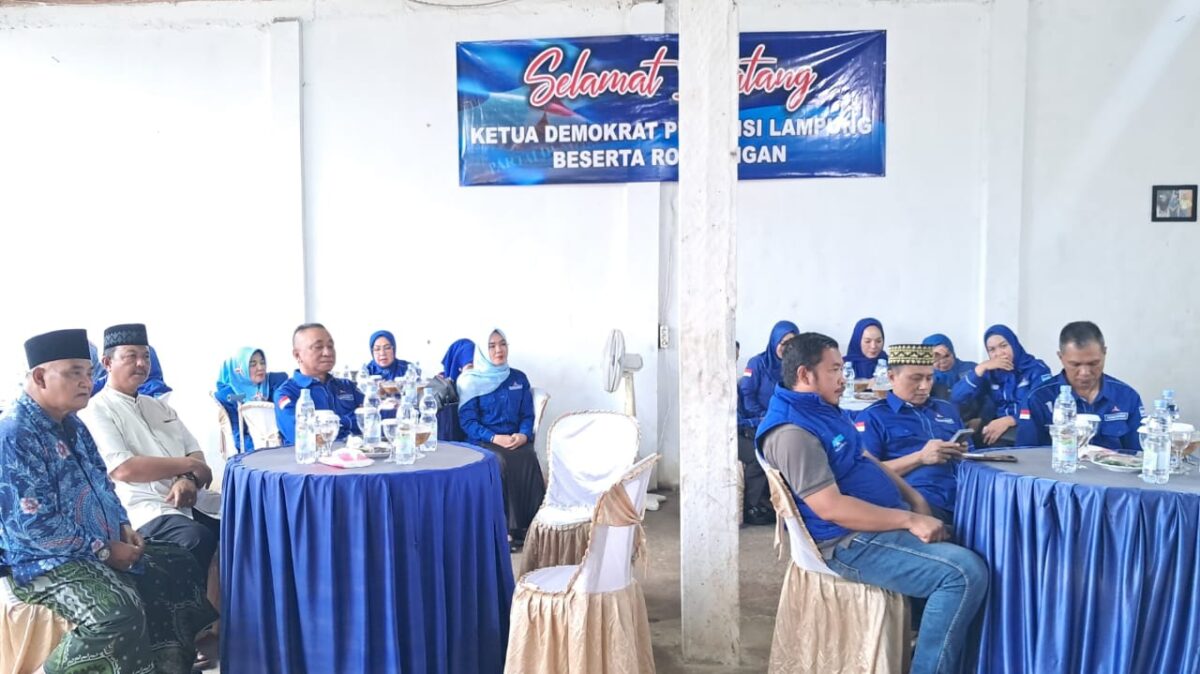 Agus Ciek Yamin saat menerima silaturahmi Ketua DPD Partai Demokrat Lampung, Sabtu 22 Maret 2025 | Asrul Ariski/Media Prioritastv.com.