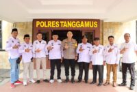 Foto bersama jajaran DPC Apdesi Tanggamus bersama Kapolres Tanggamus AKBP Rivanda usai audensi, Senin 24 Maret 2025 | Asrul Ariski/Media Prioritastv.com.