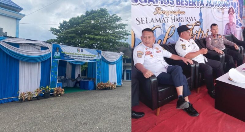 Kolase foto rest area Dishub Tanggamus dan Plt Kadishub saat berada di tempat, Kamis 27 Maret 2025 | Herdi/Media Prioritastv.com.