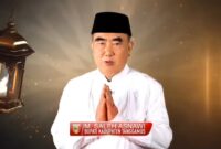 Bupati Tanggamus, Hi. Moh. Saleh Asnawi saat menyampaikan Selamat Idul Fitri 1446 Hijriah, Minggu 30 Maret 2025 | Dok. Istimewa.