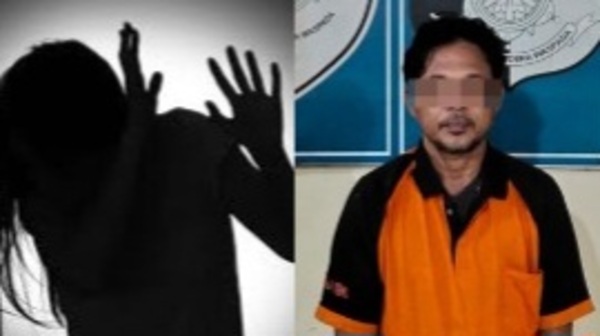Kolase foto ilustrasi penganiayaan istri di Lampung Tengah dan tersangka yang berhasil ditangkap polisi, Senin 3 Maret 2025 | Dok. Polres Lampung Tengah.