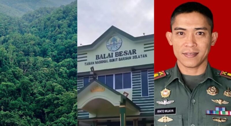 Kolase foto kawasan TNBBS, kantor balai besar TNBBS dan Dandim 0422/LB Letkol Inf. Rinto Winjaya |