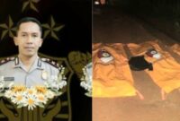 Kolase foto Iptu Lusiyanto semasa hidup dan 3 jenazah polisi korban tembakan saat penggerebakan sabung ayam di Way Kanan, Senin 17 Maret 2025 | Dok. Istimewa.