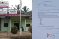 Kolase foto kantor pekon lengkukai dan surat pernyataan salah satu warga setempat | Dok. Istimewa..