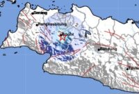 Cakupan getaran gempa 4.1 Magnitudo yang terjadi sekitar 2 km tenggara Kota Bogor, Kamis 10 April 2025 pukul 22.16.13 WIB | Dok. BMKG.