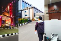 Kolase foto lokasi Hotel tempat diduga korban mengalami kekerasan seksual dan saat korban berada di Polda Sumatera Selatan, Rabu 25 Oktober 2025 | Dok. Istimewa.