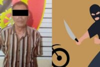 Kolase foto saat tersangka ditangkap Polsek Tanjung Karang Timur dan Ilustrasi Pembegalan Palsu | Dok. Istimewa.