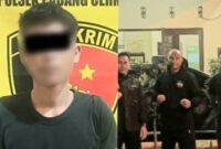 Kolase foto tersangka PYP setelah ditangkap dan tim yang melakukan penangkapan | Dok. Humas Polres Pesawaran.