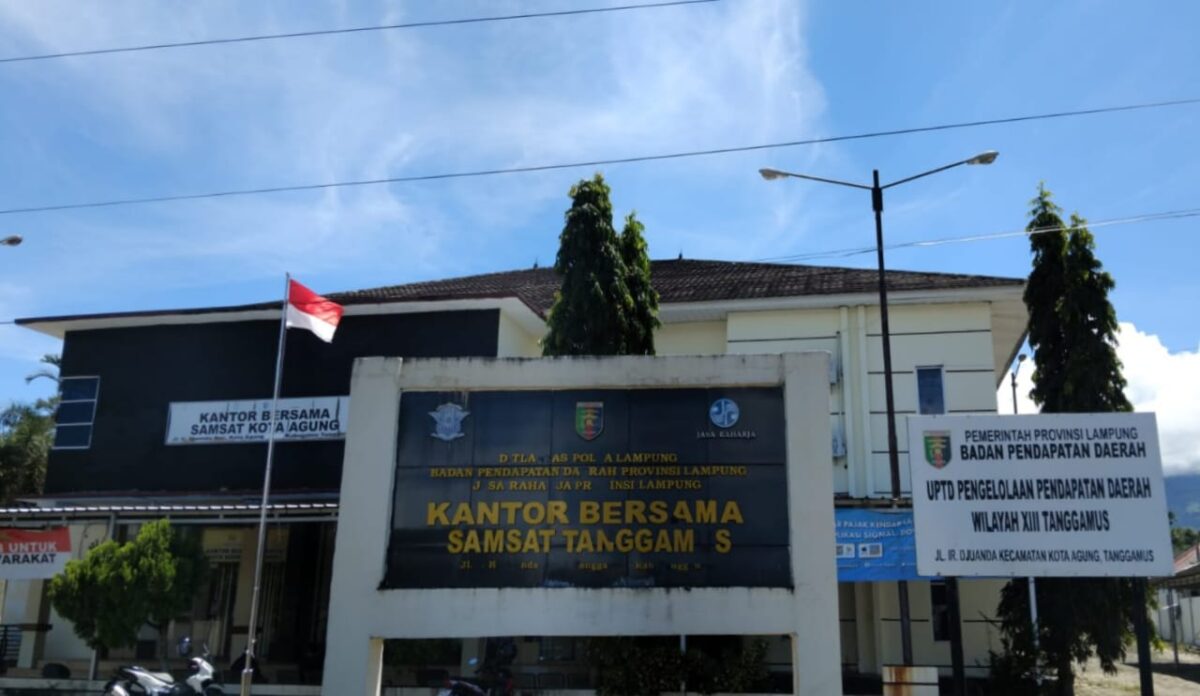 Gedung Kantor Bersama Samsat Kota Agung, dokumentasi Senin 7 April 2025 | Herdi/Media Prioritastv.com.