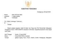 Surat Undangan Halal Bihalal Pemkab Tanggamus sebelum penundaan | Dok. Ist.