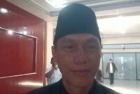 Jonartak Dinata Politisi Partai NasDem saat memberikan keterangan usai dilantik menjadi Anggota DPRD Tanggamus, Rabu 9 April 2025 | Herdi/Media Prioritastv.com.