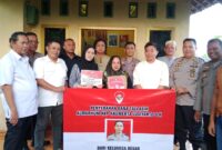 Kunjungan Angkatan Bintara 1993/1994 di Kediaman AKP Anumerta Lusiyanto di Fajaresuk, Pringsewu, Rabu 9 April 2025 | Dok. Ist. 