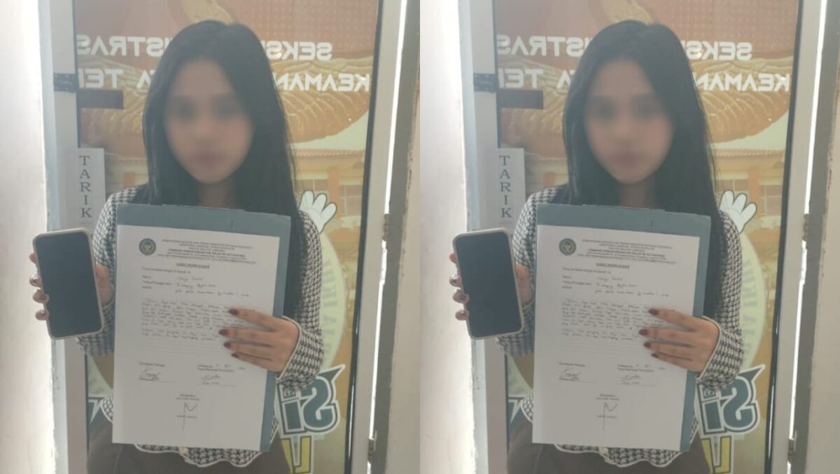 Kolase foto gadis inisial CK setelah tertangkap tangan menyelundupkan HP di Lapas Kota Agung, Tanggamus, Rabu 10 April 2025 | Dok. Lapas Kota Agung.