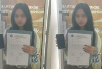 Kolase foto gadis inisial CK setelah tertangkap tangan menyelundupkan HP di Lapas Kota Agung, Tanggamus, Rabu 10 April 2025 | Dok. Lapas Kota Agung.