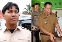 Kolase foto saat Kepala SPPG Kota Agung, Panji Kurniawan memberikan keterangan pers dan saat Sekda Tanggamus Suaidi menyerahkan MBG kepada pelajar SMAN 2 Kota Agung, Senin 14 April 2025 | Herdi/Media Prioritastv.com.