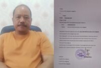 Kolase foto Darmawansyah dalam tangkapan video dan surat pengunduran dirinya yang juga diterima Media Prioritastv.com, Selasa 15 April 2025 |