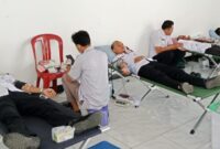 Donor Darah yang digelar  di Lapas Kota Agung, Tanggamus, kemarin Rabu 16 Februari 2025 | Dok. Lapas Kelas IIB Kota Agung.