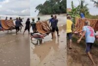 Kolase foto saat warga menandu Kades/Peratin Pekon Bandar Dalam, Way Haru, Pesisir Barat, Lampung |
