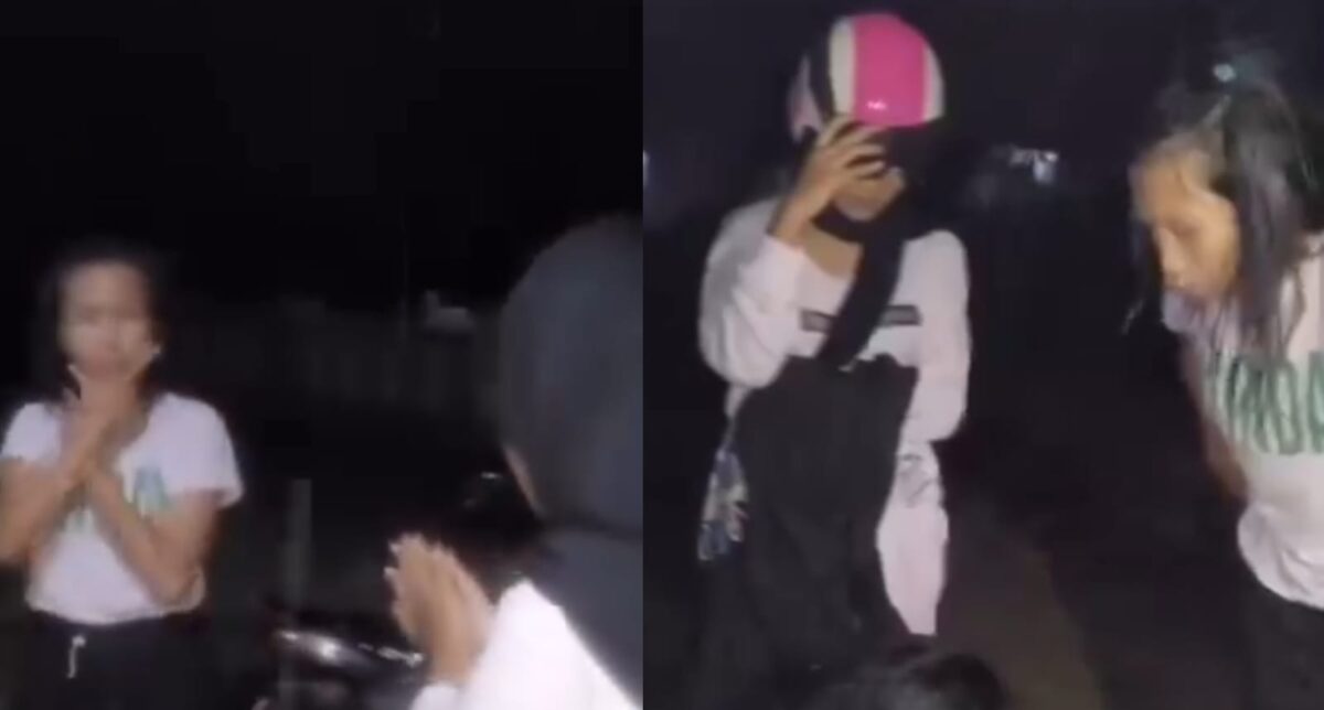 Kolase foto aksi perudungan yang menimpa korban yang disebutkan terjadi di Gading Rejo Pringsewu, Lampung.