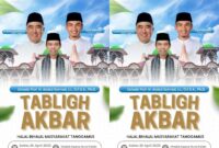 Kolase foto Flyer Tabligh Akbar dan Halal Bihalal Masyarakat Tanggamus |  Dok. Ist.