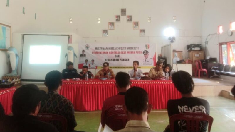 Musyawarah Pembentukan Koperasi Desa Pekon Karang Brak, Pematang Sawa, Tanggamus, Kamis 24 Februari 2025 | Sungatno/Media Prioritastv.com.