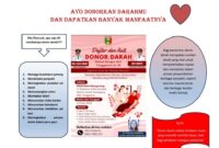 Flyer ajakan donor darah di RSUD Batin Mangunang dan manfaat  donor darah | Dok. RSUD Batin Mangunang.