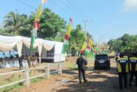 Kesiapan penyambutan Gubernur Lampung, RMD di Pekon Tegineneng, Limau, Tanggamus, Senin 28 April 2025 | Herdi/Media Prioritastv.com.
