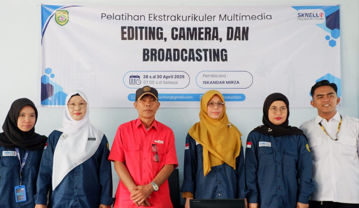 Pembukaan Pelatihan workshop broadcasting SMKN Sumsel, Palembang, Senin 28 April 2025 |