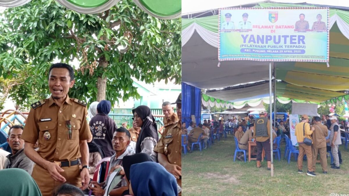 Wakil Bupati Tanggamus Agus Suranto saat meninjau  inovasi Pelayanan Publik Terpadu di Lapangan Way Jaha, Pugung, Tanggamus, Selasa 29 April 2025 | Asrul Ariski/Media Prioritastv.com.