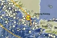 Gempa di Tanggamus yang tercatat BMKG, Kamis 3 April 2025 sore | Dok. BMKG.