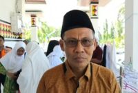Kasi PHU Kemenag Tanggamus, Hi. Nursaad saat memberikan keterangan di GSG Islamic Center, Kota Agung, Rabu 9 April 2025  | Herdi/Media Prioritastv.com.