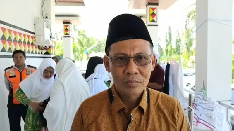 Kasi PHU Kemenag Tanggamus, Hi. Nursaad saat memberikan keterangan di GSG Islamic Center, Kota Agung, Rabu 9 April 2025 | Herdi/Media Prioritastv.com.