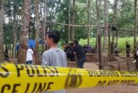Lokasi TKP arena judi sabung ayam di kebun sawit Kampung Karang Manik, Kecamatan Negara Batin, Kabupaten Way Kanan, Provinsi Lampung. 