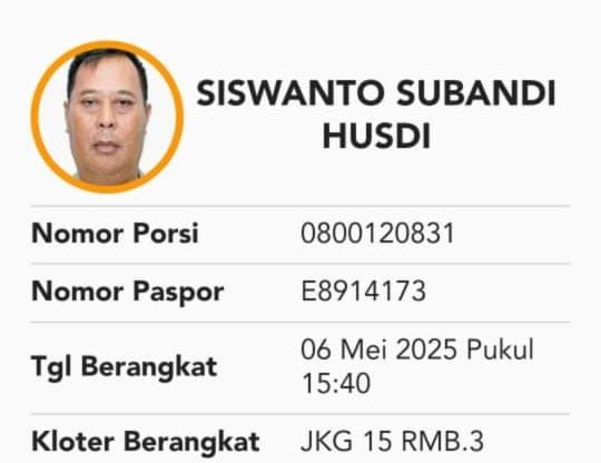 Data Subandi, Jamaah Haji Lampung Utara yang Meninggal di Tanah Suci.