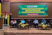 Bupati Tanggamus Moh. Saleh Asnawi saat memberikan sambutan dalam rakor Perhiptani di Aula Serumpun Padi Gisting, Jumat 9 Mei 2025 | Herdi/Media Prioritastv.com.