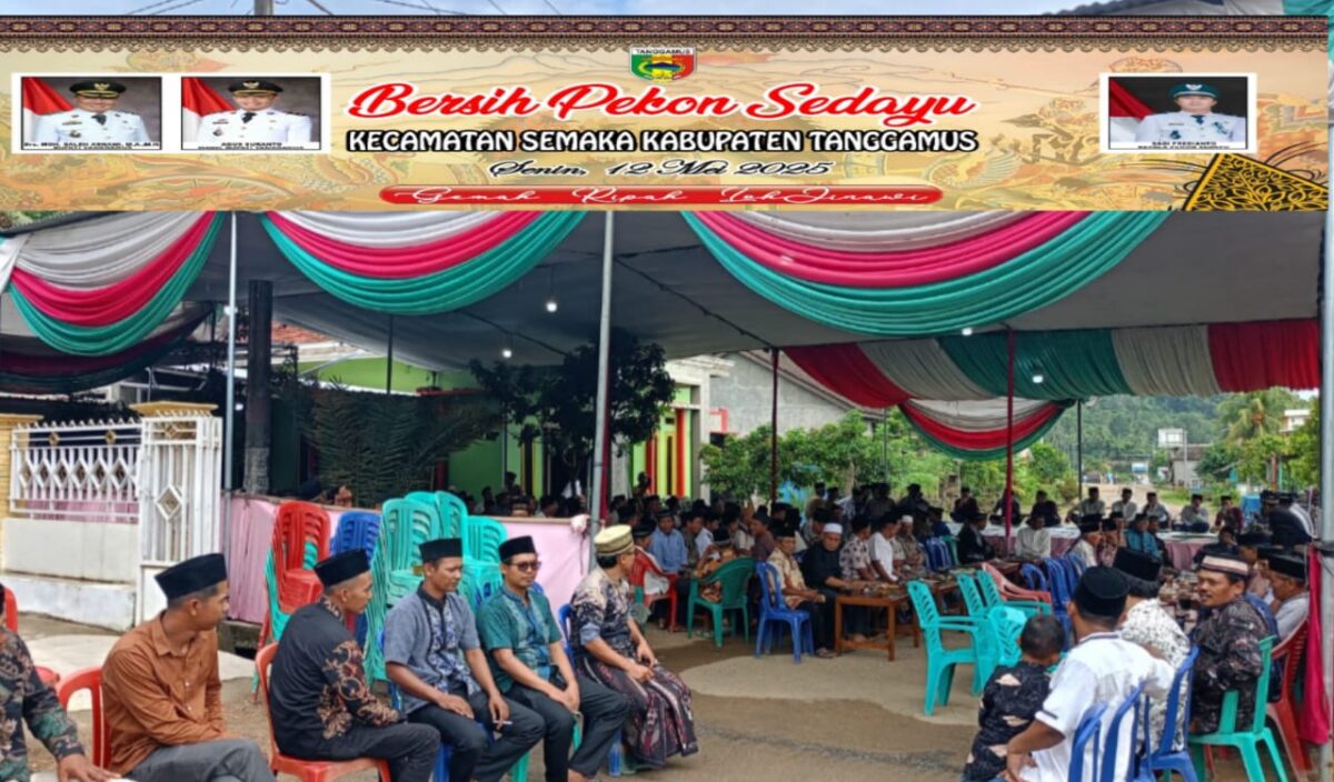 Pembukaan Bersih Desa di Pekon Sedayu, Semaka, Tanggamus dengan doa bersama, Senin 12 Mei 2025 | Edi Hidayat/Media Prioritastv.com.