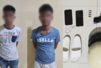 Kolase foto dua tersangka Curanmor pemilik Senpi FN dengan 4 butir peluru aktif yang dirilis Polsek Kota Agung, Selasa 13 Mei 2025 | Dok. Humas Polres Tanggamus.