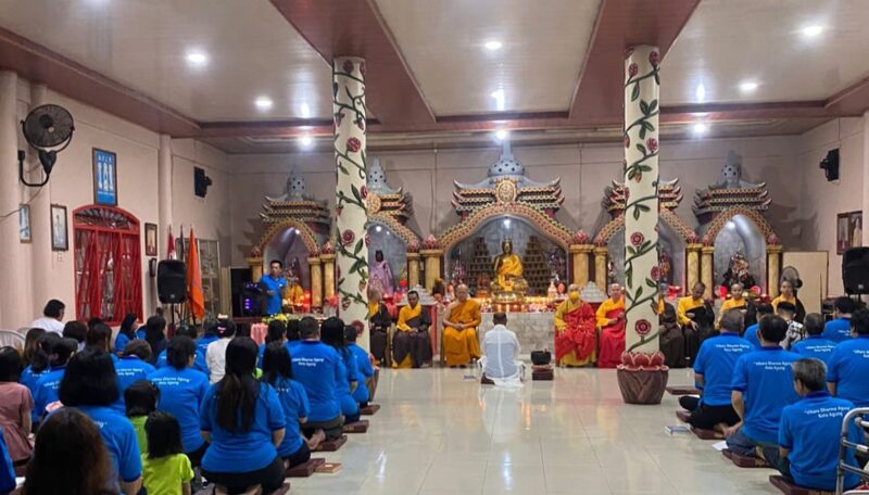 Pelaksanaan Ibadah Waisak di Vihara Dharma Agung, Kota Agung, Tanggamus, Rabu 14 Maret 2025 | Herdi/Media Prioritastv.com.
