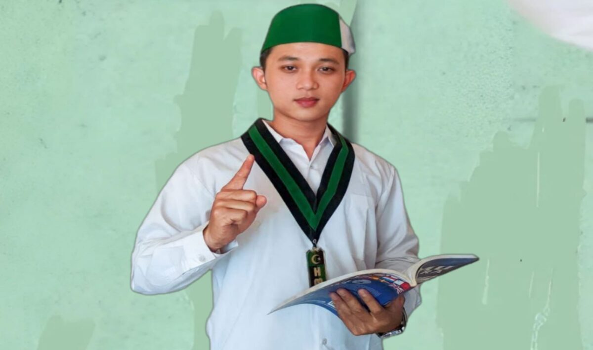 Ketua Umum HMI Cabang Tanggamus, Dendi Hepriza saat menyampaikan pendapatnya, Senin 19 Mei 2025 | Dok. HMI Tanggamus.