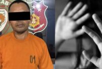 Kolase foto tersangka MJ yang berhasil ditangkap polisi, Kamis 22 Mei 2025 dan ilustrasi pencabulan anak dibawah umur |