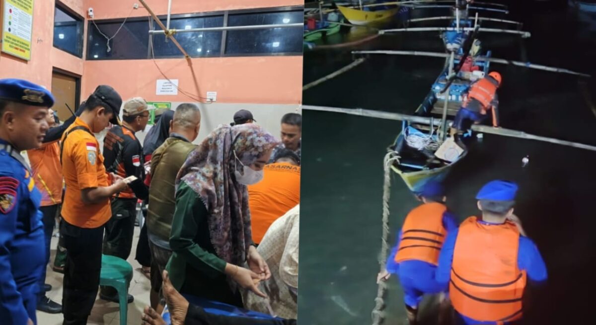 Kolase foto saat para penumpang mendapatkan perawatan medis di Puskesmas Krui, Pesisir Barat dan saat petugas melakukan pertolongan, Rabu 28 Mei 2025, dinihari | Dok. Humas Polres Pesisir Barat.