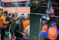 Kolase foto saat para penumpang mendapatkan perawatan medis di Puskesmas Krui, Pesisir Barat dan saat petugas melakukan pertolongan, Rabu 28 Mei 2025, dinihari | Dok. Humas Polres Pesisir Barat.