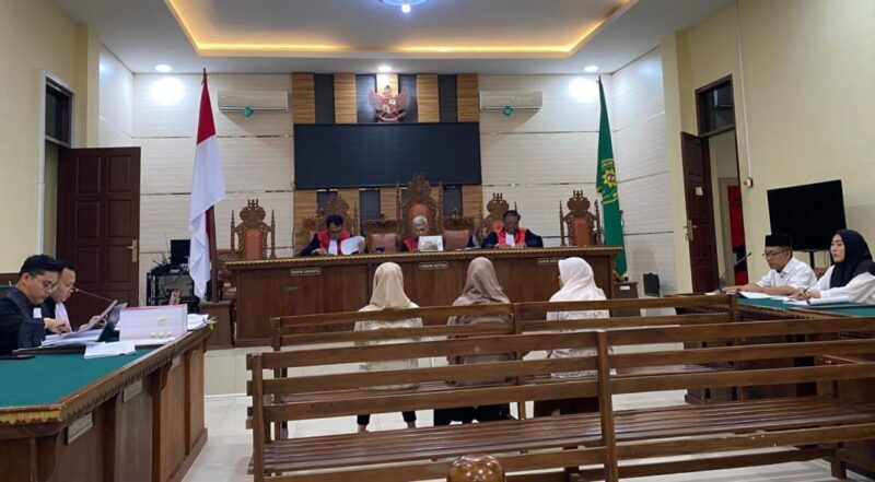 Para saksi saat memberikan keterangan dalam sidang perkara Korupsi LPTQ Pringsewu, Selasa 27 Mei 2025 | Dok. Kejari Pringsewu.