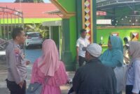 Anggota Polsek Kota Agung saat melaksanakan pengamanan di MTS Negeri 1 Tanggamus, Jumat 31 Mei 2025 | Herdi/Media Prioritastv.com.