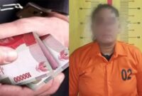Kolase foto ilustrasi penipuan dan tersangka yang ditangkap Polsek Sukoharjo, Pringsewu, Jumat 2 Mei 2025 |