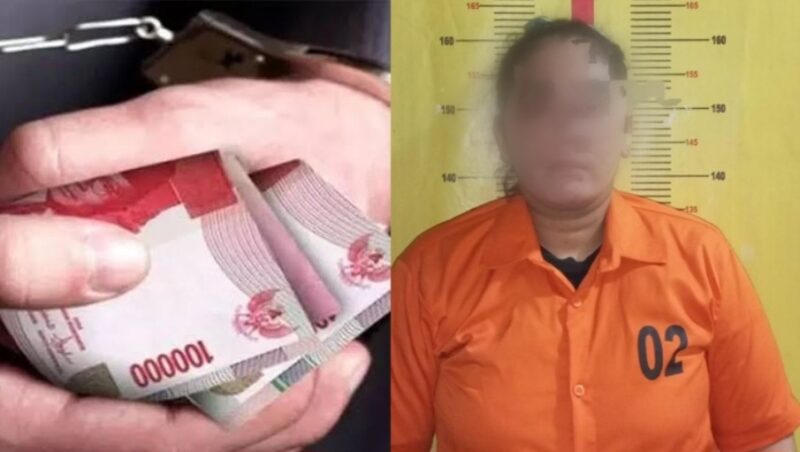 Kolase foto ilustrasi penipuan dan tersangka yang ditangkap Polsek Sukoharjo, Pringsewu, Jumat 2 Mei 2025 |