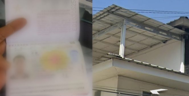 
 Kolase foto paspor WNA China dan lokasi Homestay tempat mereka ditemukan, Kamis 29 Mei 2025 | Dok. LPRL.